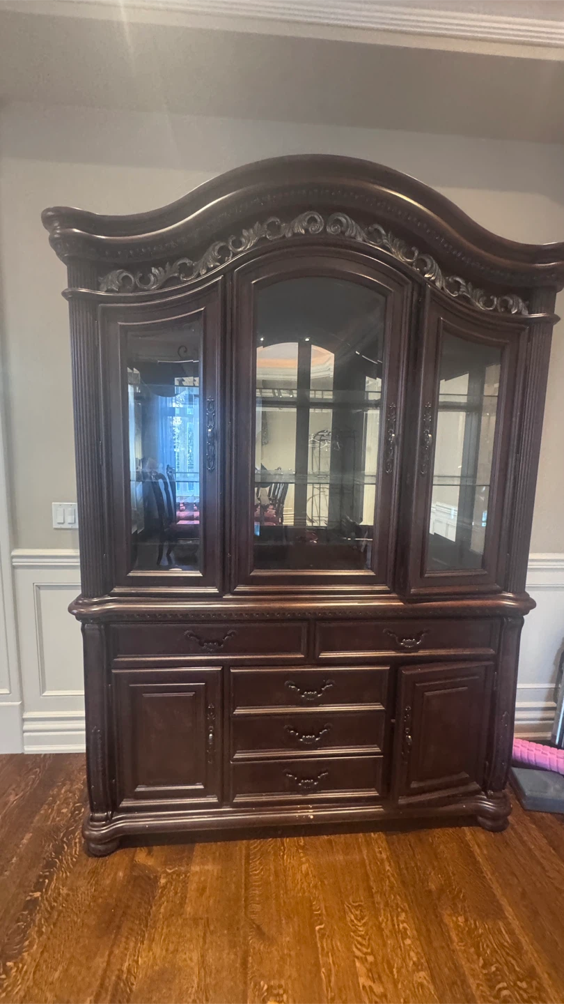 Dark Brown China Cabinet