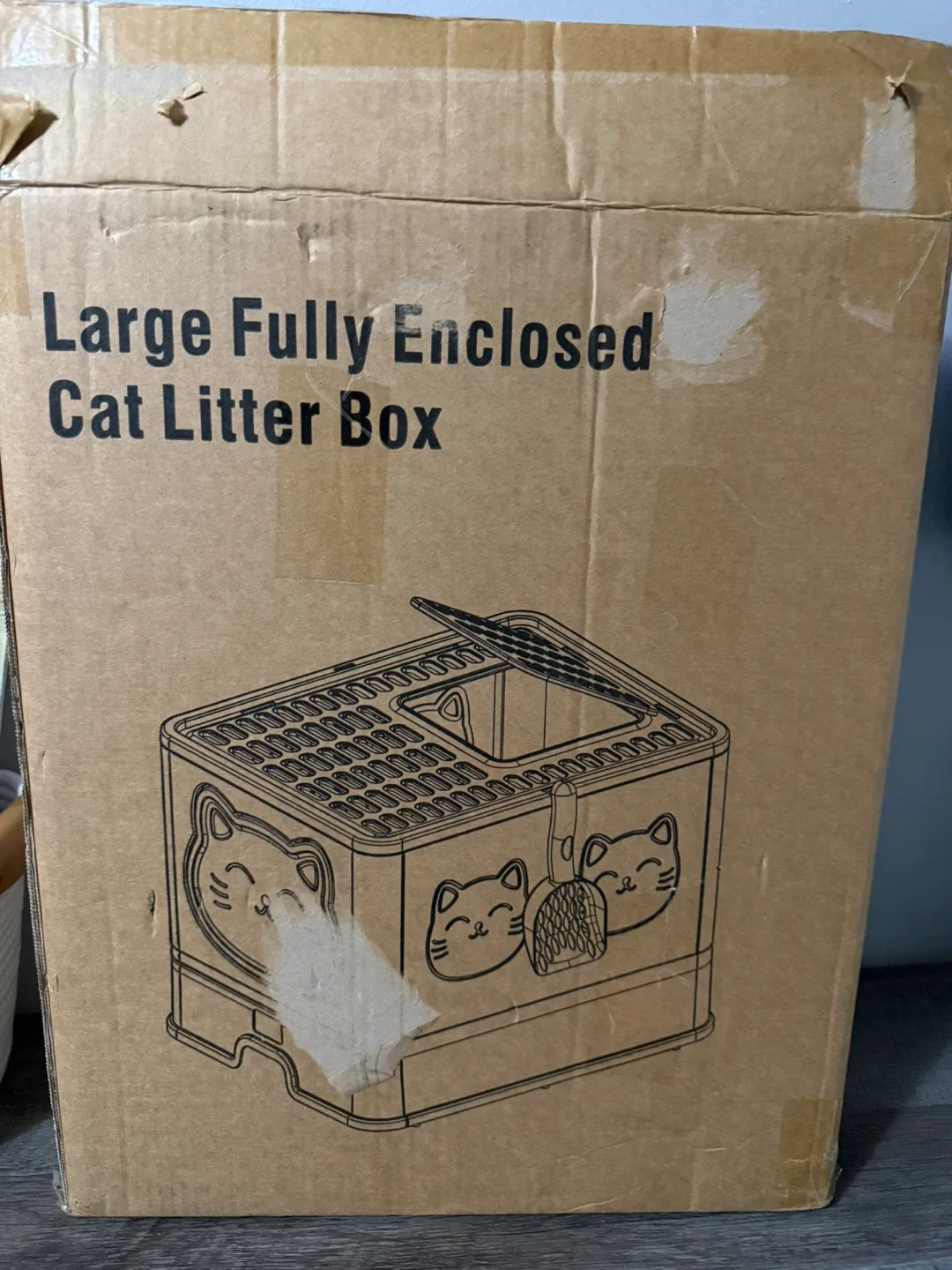 New! Large Enclosed Cat Litter Box - Gary Colour image indicator(2)