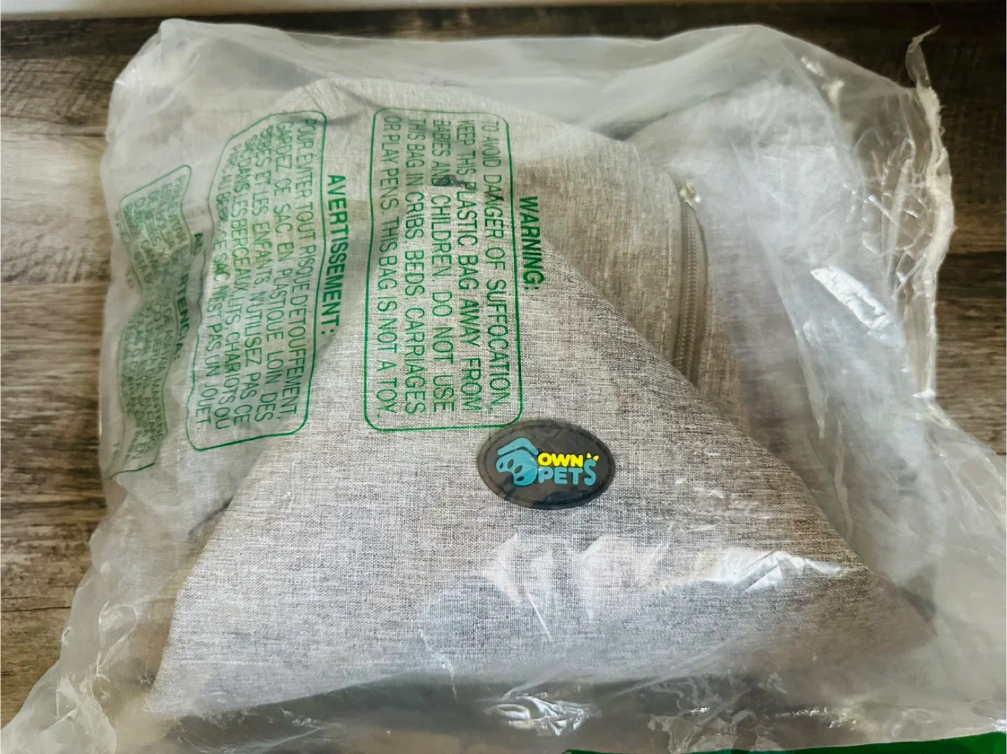 New! Ownpets Dog Sling Carrier Bag - Grey image indicator(2)