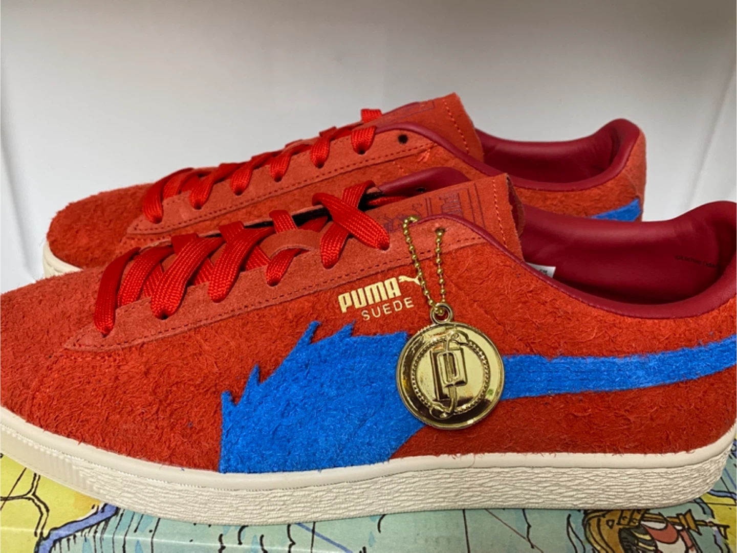 Puma Suede One Piece Red Shoes brand new SZ 11.5 US - photo 2