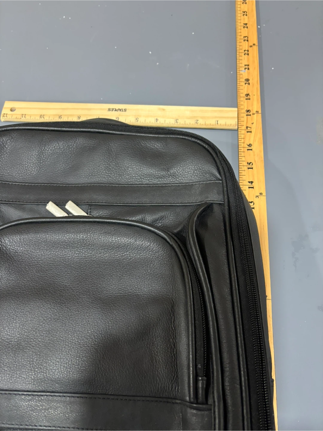 Langston USA Black Leather Backpack - photo 2