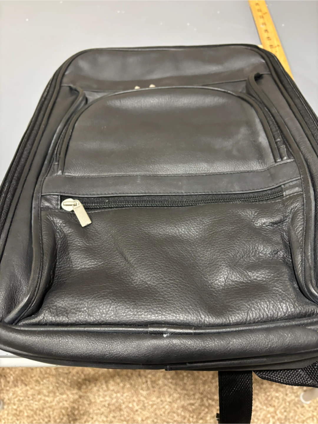 Langston USA Black Leather Backpack - photo 3