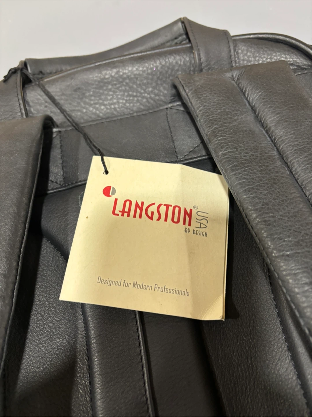 Langston USA Black Leather Backpack - photo 5