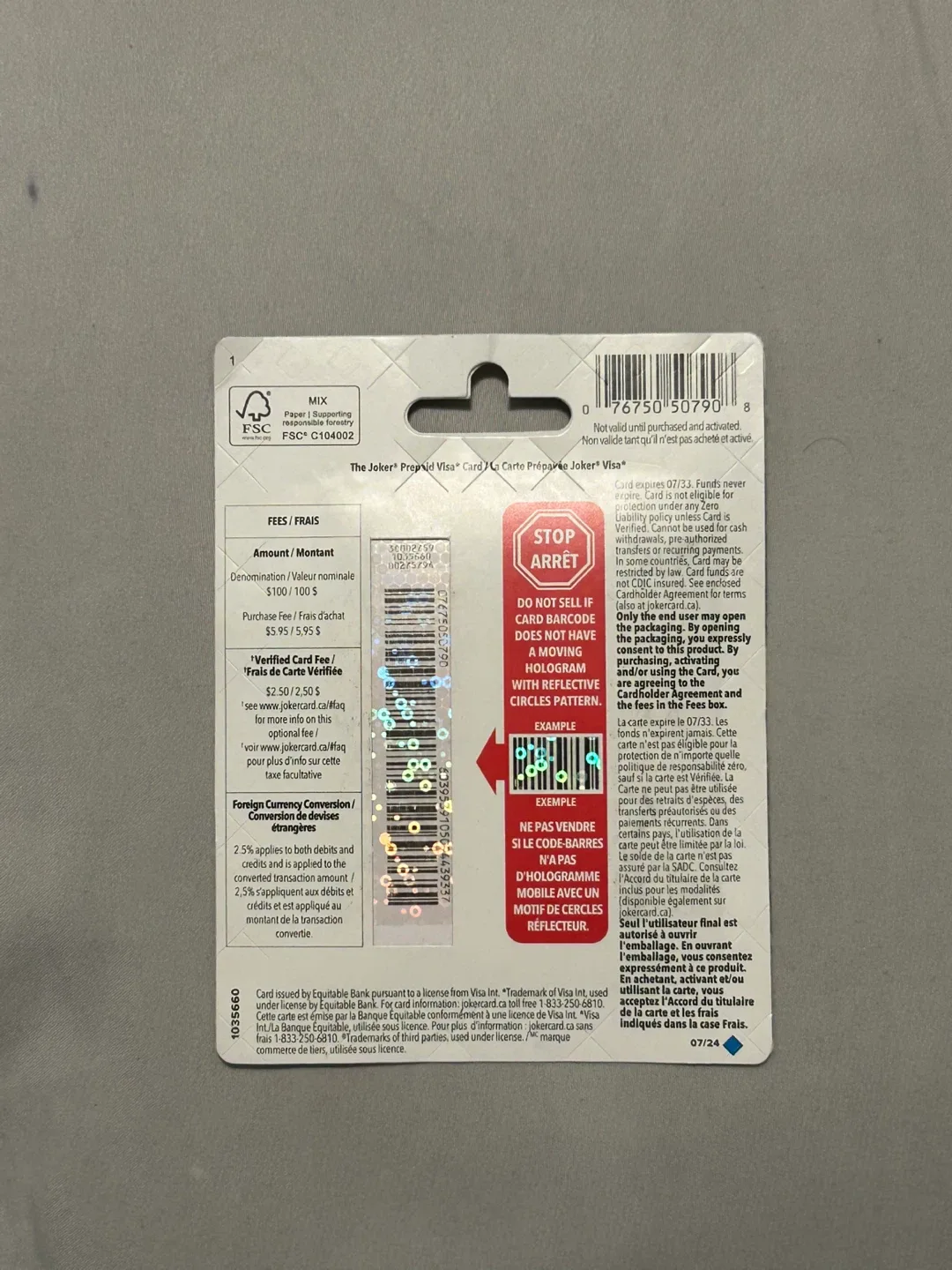 Joker Visa $100 Gift Card - New! image indicator(2)