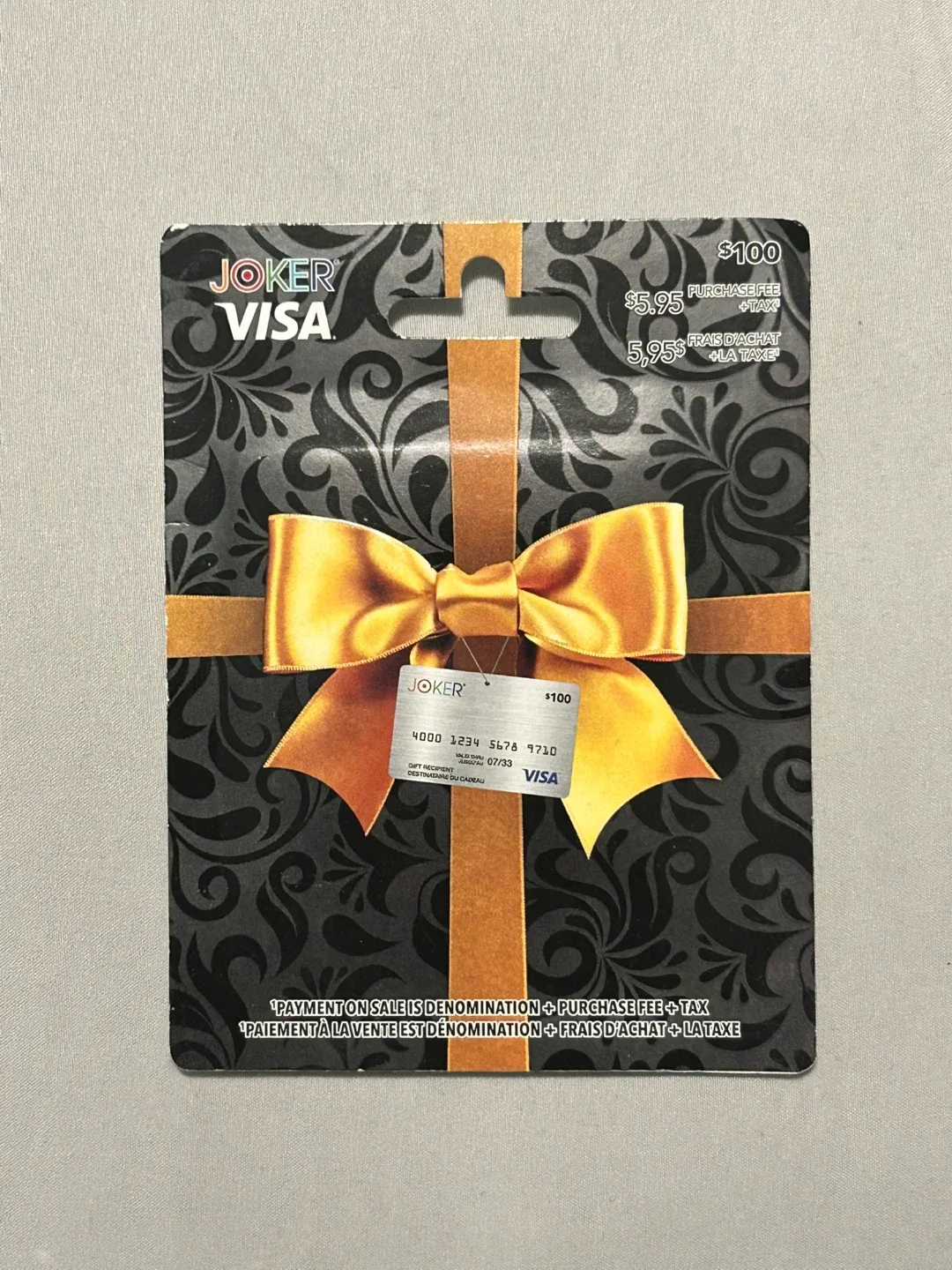 Joker Visa $100 Gift Card - New!