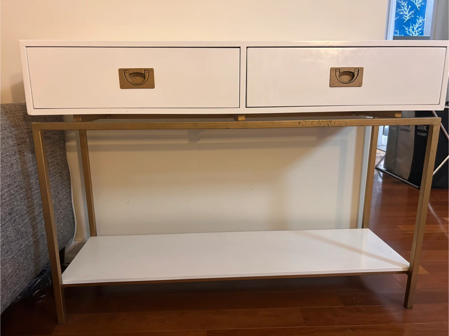 White & Gold Console Table