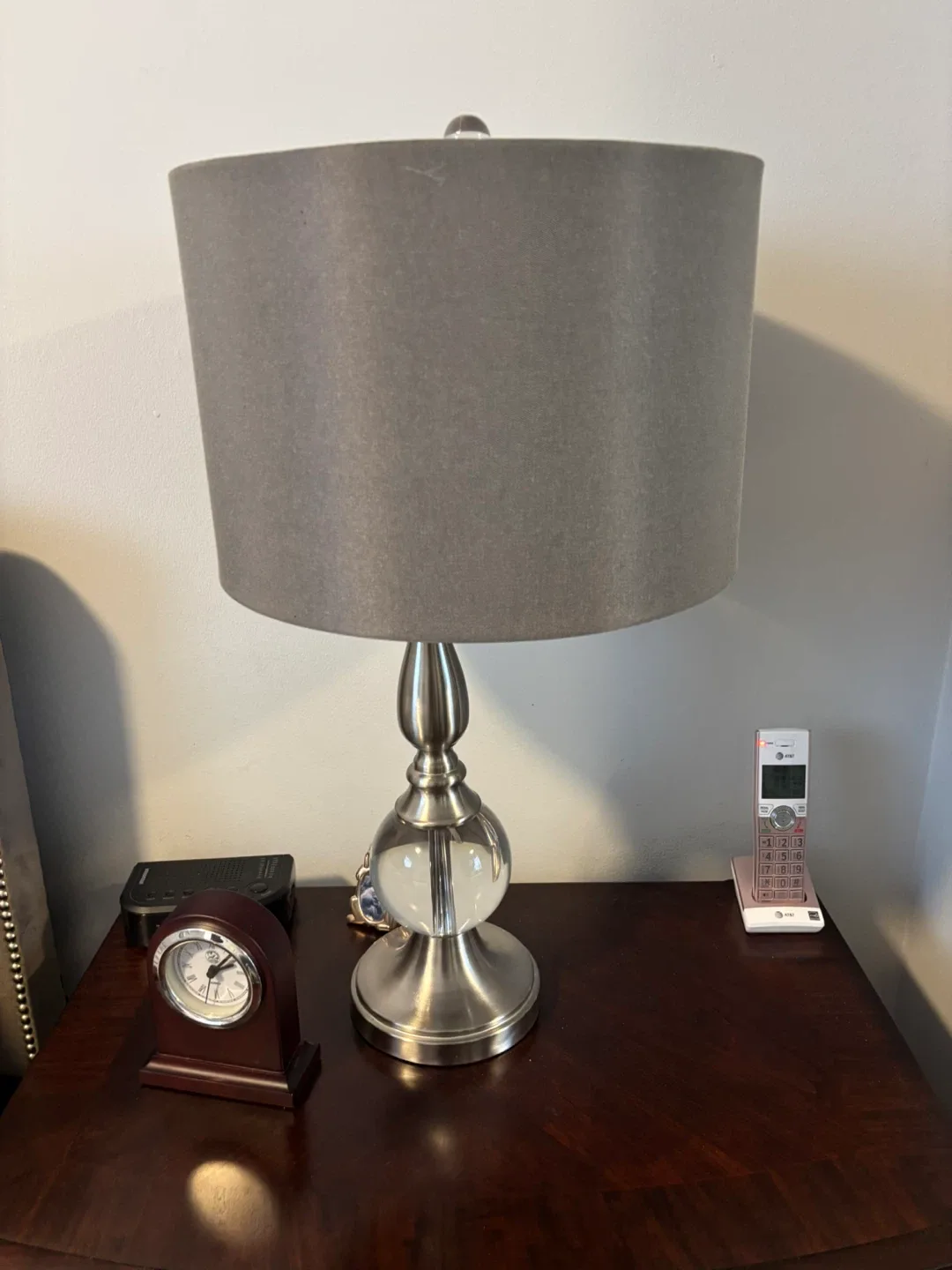 2 Table Lamps with Grey Shade