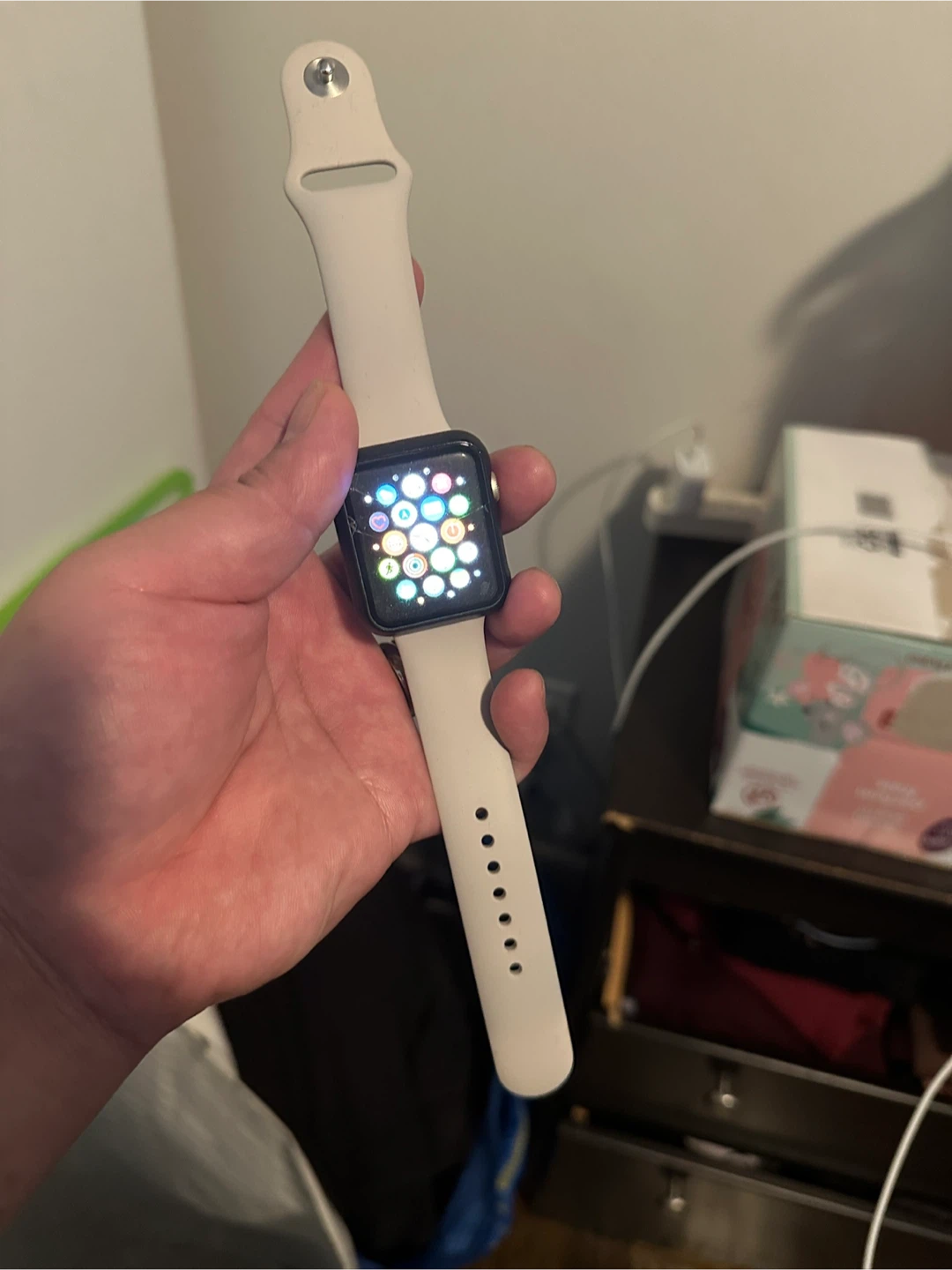 Apple Watch with White Band