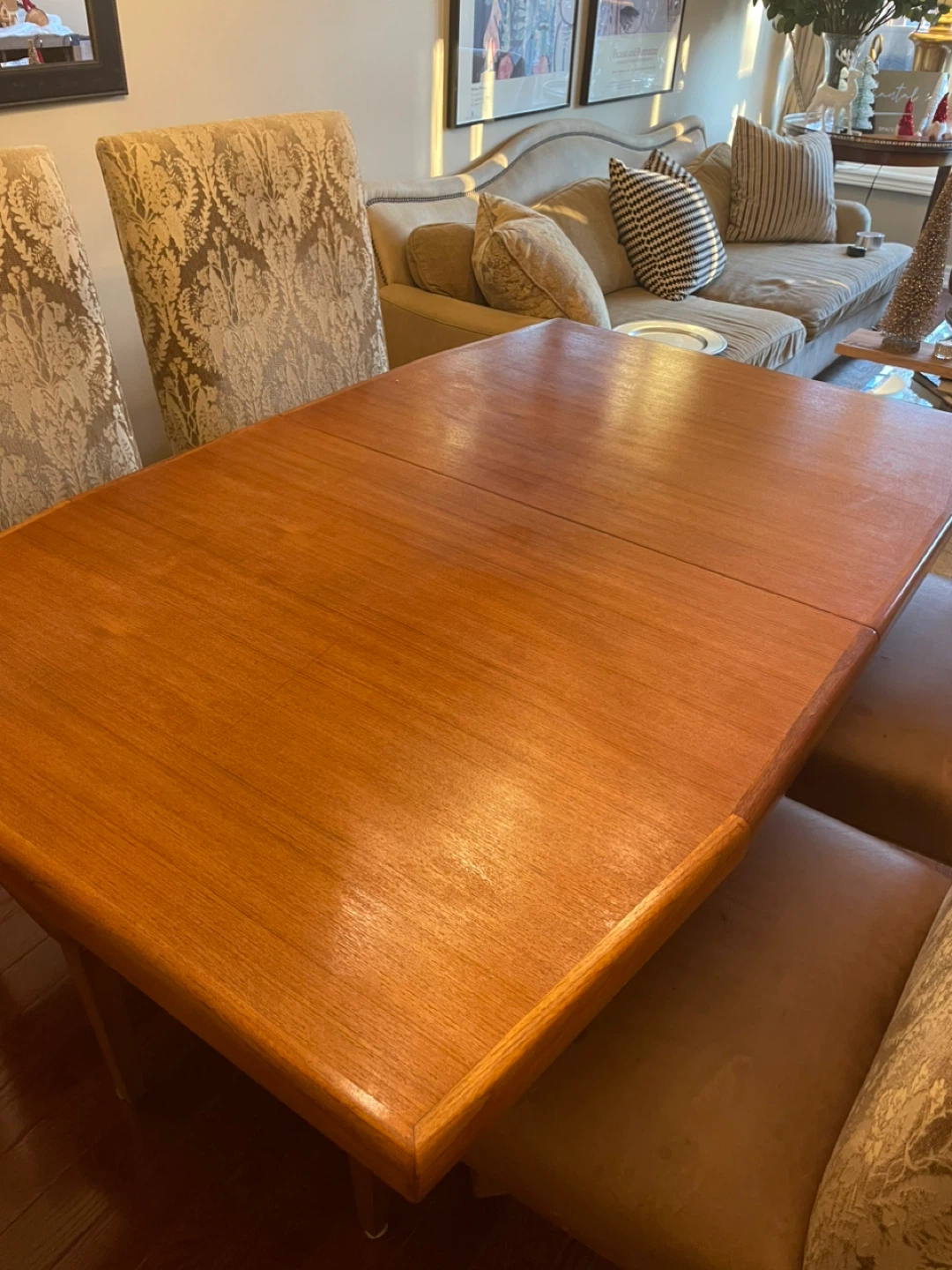✨ Solid Teak Wood Dining Table + Extra Leaf - photo 3