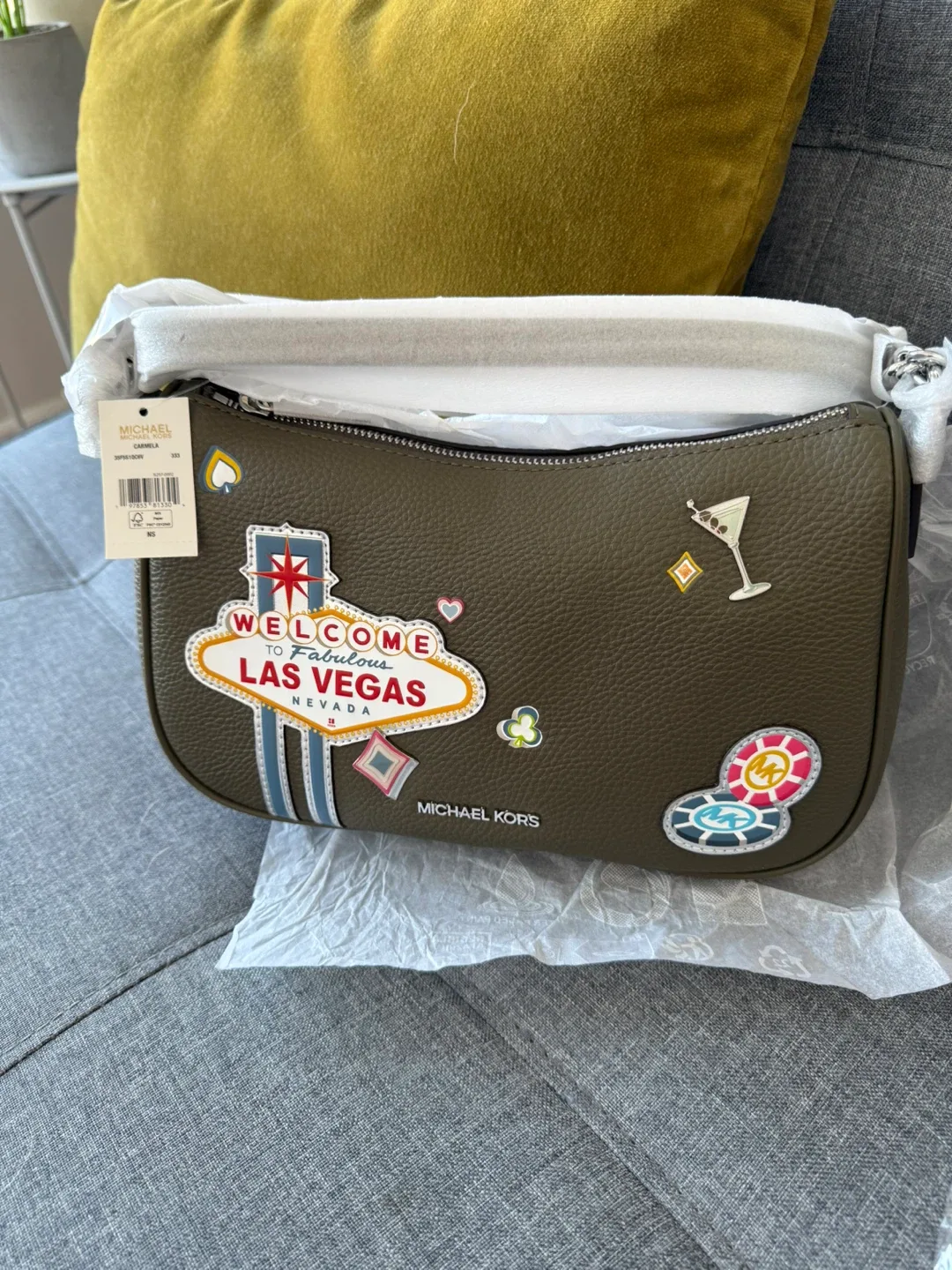 Michael Kors Olive Green Shoulder Bag - New