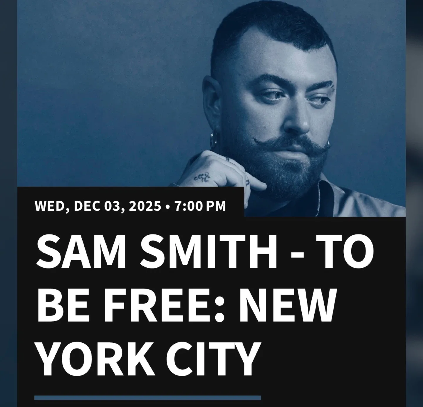 selling one (1) ticket to Sam Smith @ Warsaw, Brooklyn, 7p