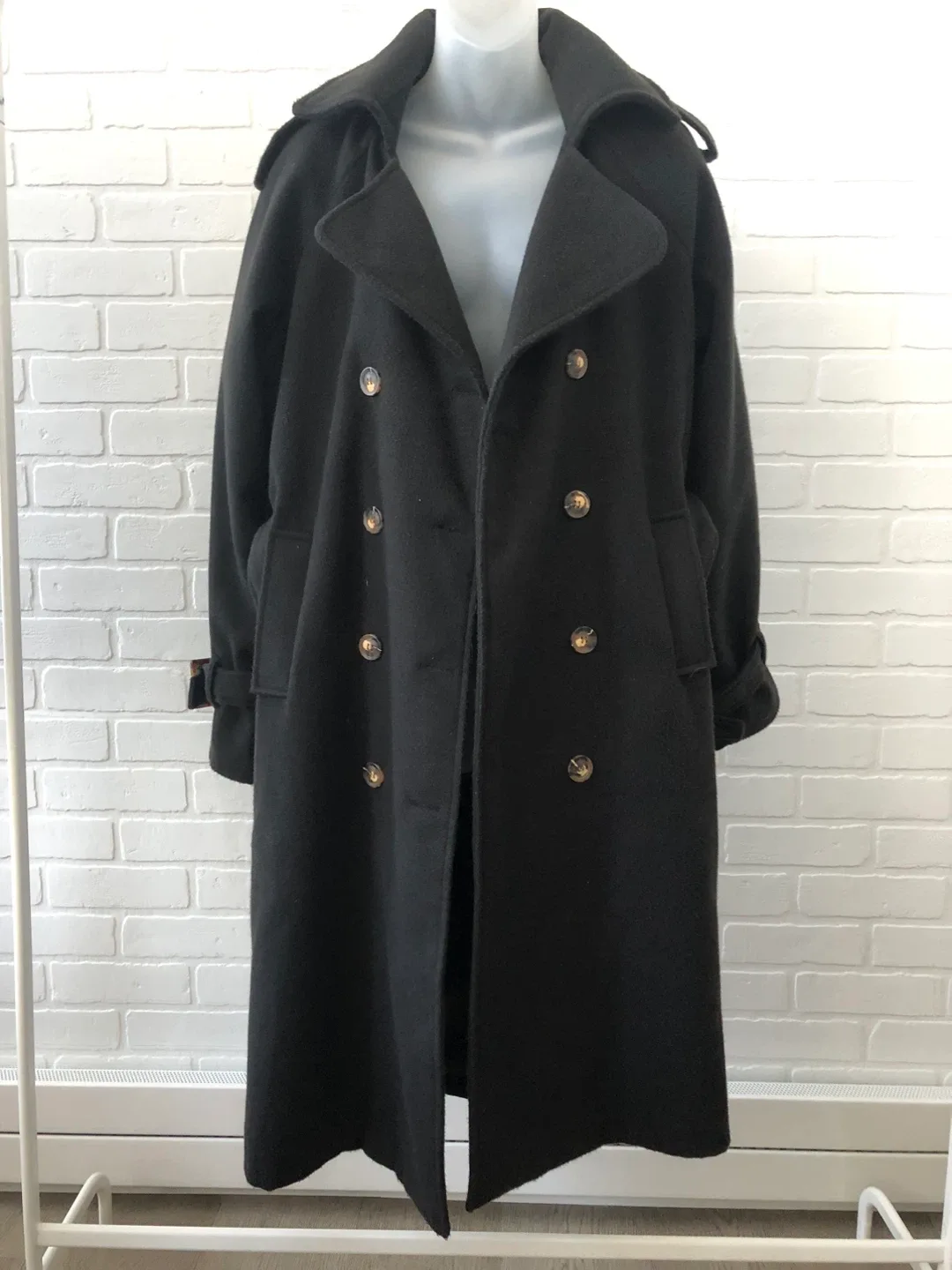 Boohoo Black Trench Coat - Size US 6