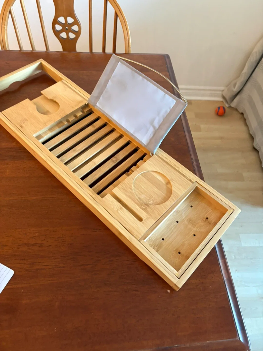 Utoplike Bamboo Bathtub Caddy Tray #Cleanout image indicator(6)