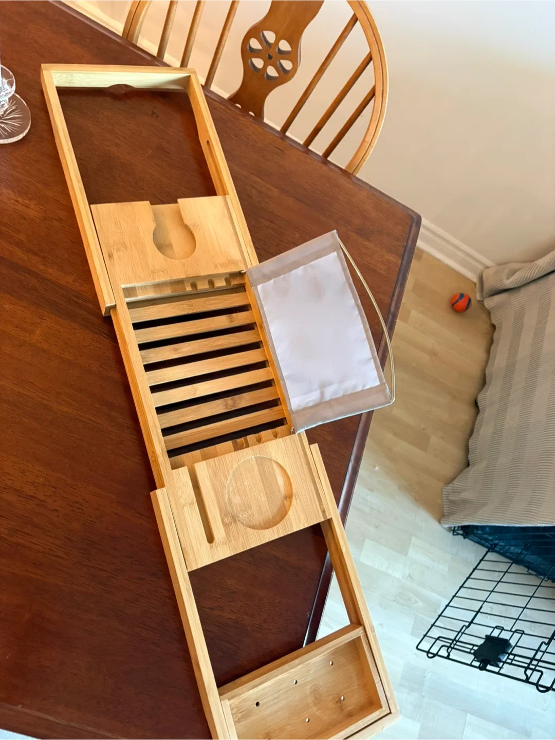 Utoplike Bamboo Bathtub Caddy Tray #Cleanout image indicator(5)