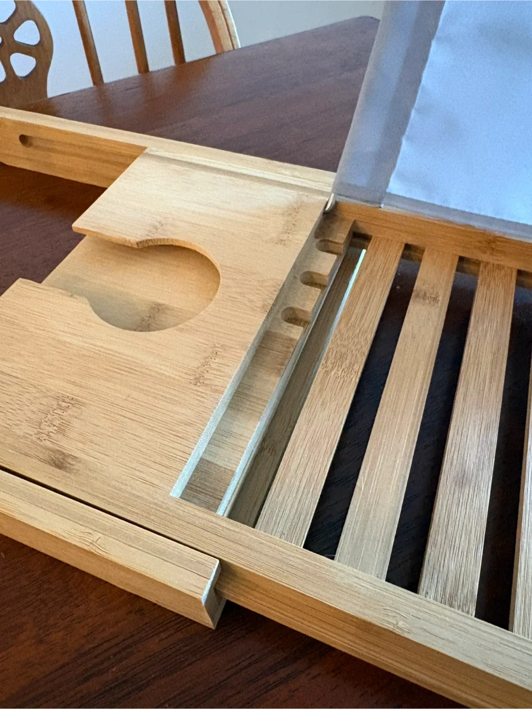 Utoplike Bamboo Bathtub Caddy Tray #Cleanout image indicator(4)