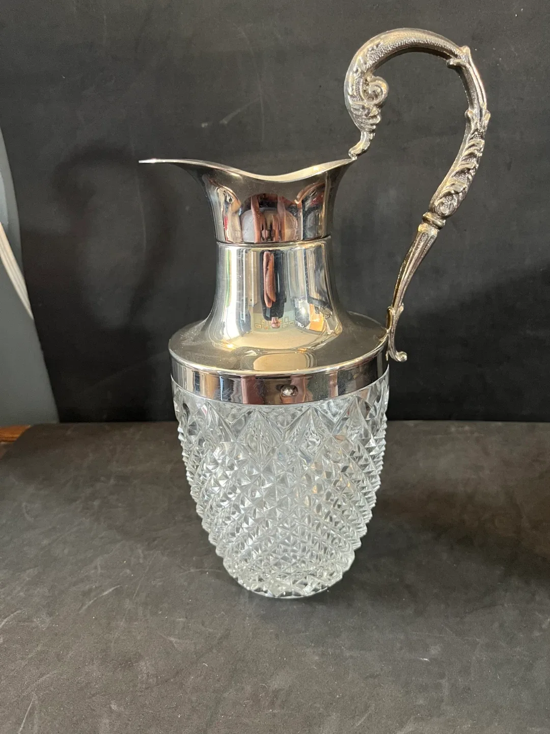 Vintage French Glass Caraffe Jug circa 1970-80's