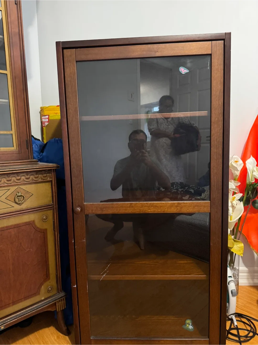 Brown Wooden Display Cabinet