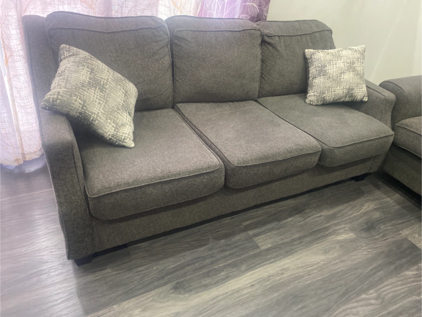 Grey Sofa Set - 3 Seater, 2 Seater, and Loveseat - photo 2