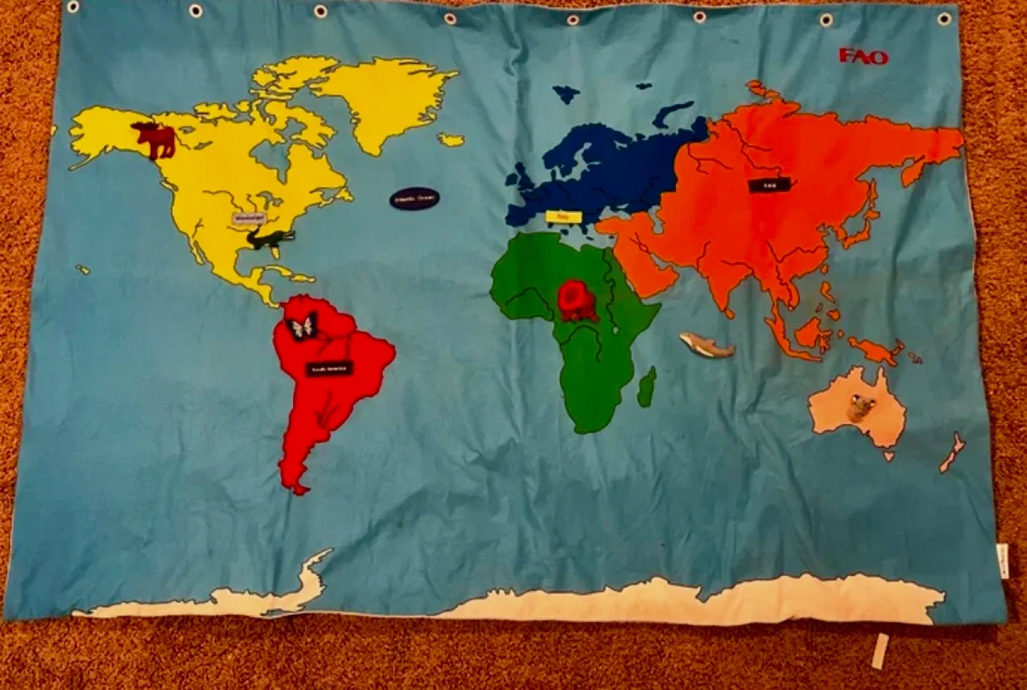 FAO Schwarz Giant World Map image indicator(5)