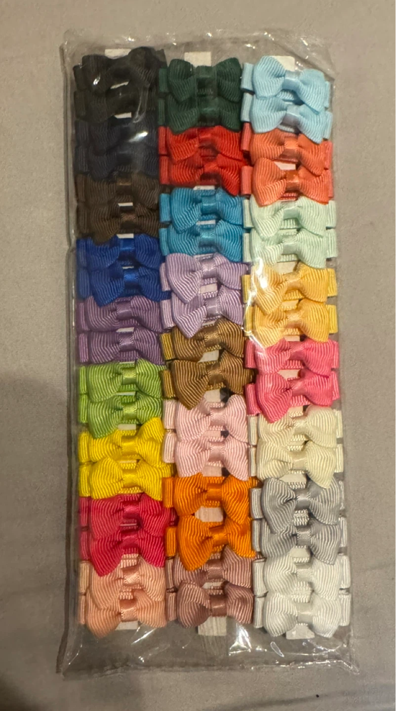 50-Piece Colorful Bow Hair Clips