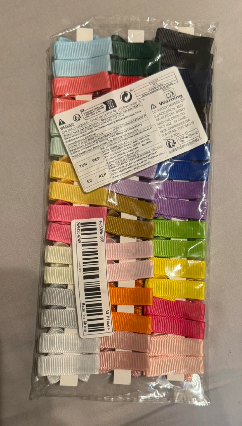 50-Piece Colorful Bow Hair Clips - photo 2