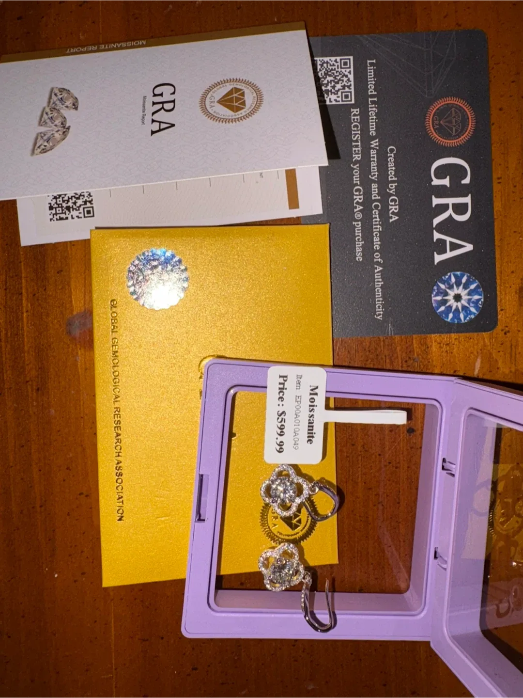 Moissanite Flower Earrings - New image indicator(3)