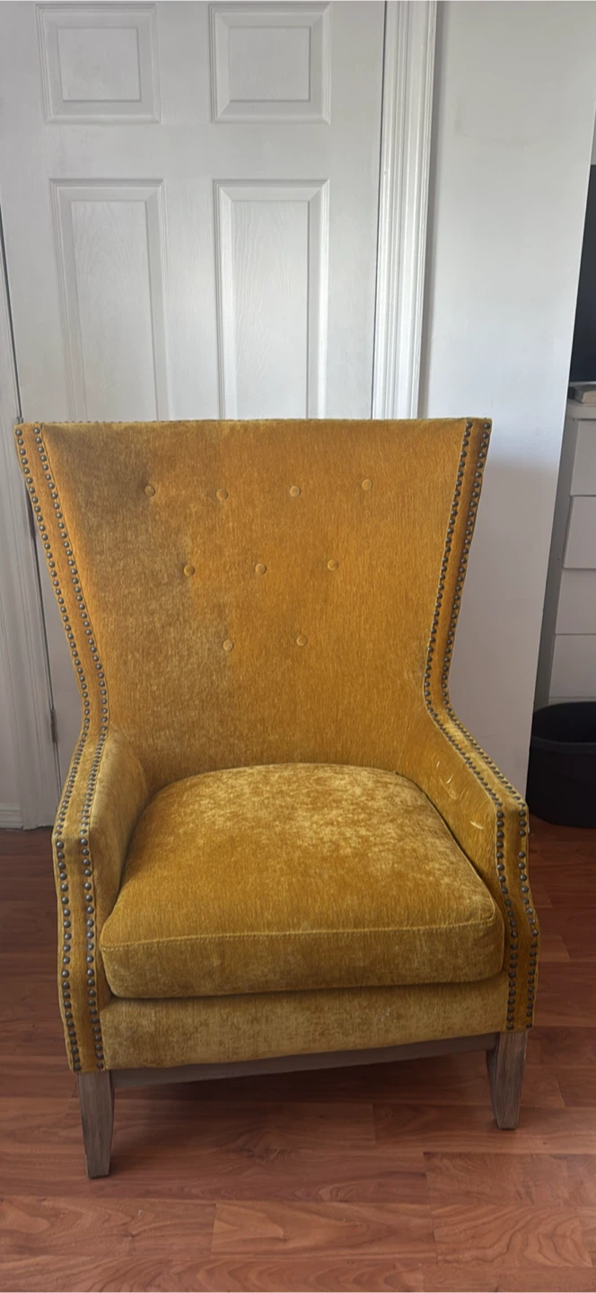 Beautiful, vibrant yellow sofa looking for a new home!