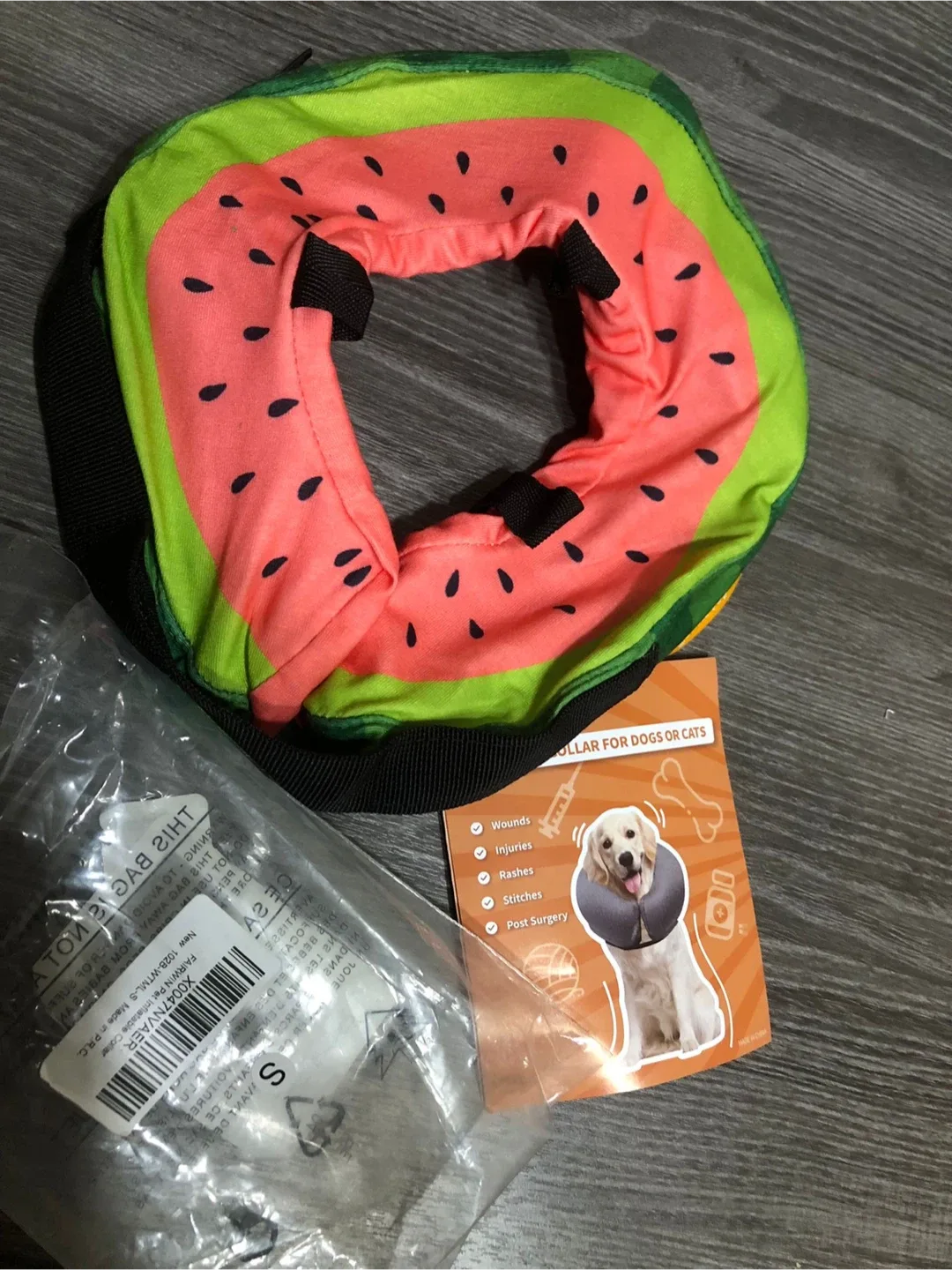 Airwin Inflatable Pet Collar - Watermelon Design, Size S image indicator(2)