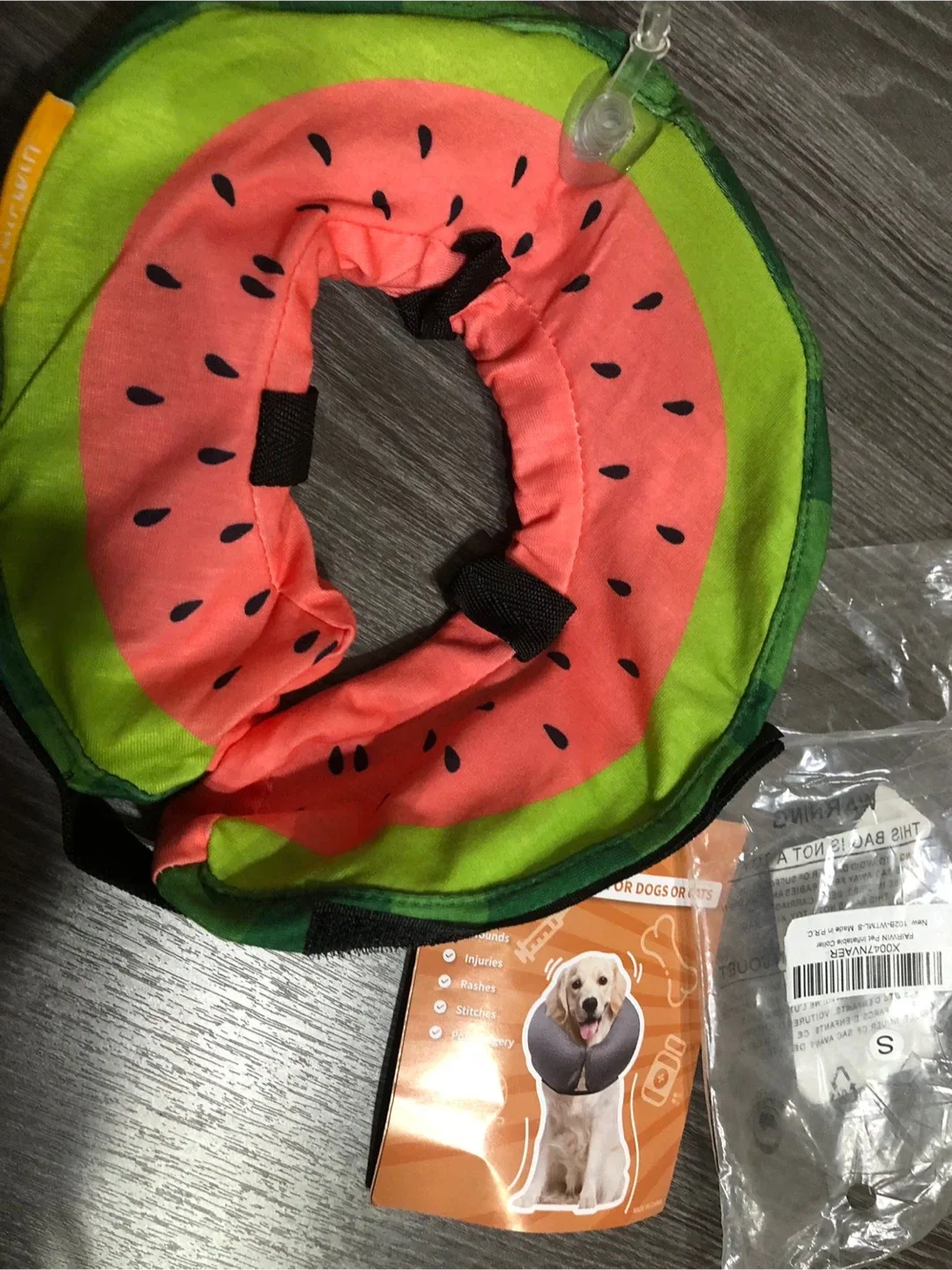 Airwin Inflatable Pet Collar - Watermelon Design, Size S image indicator(6)