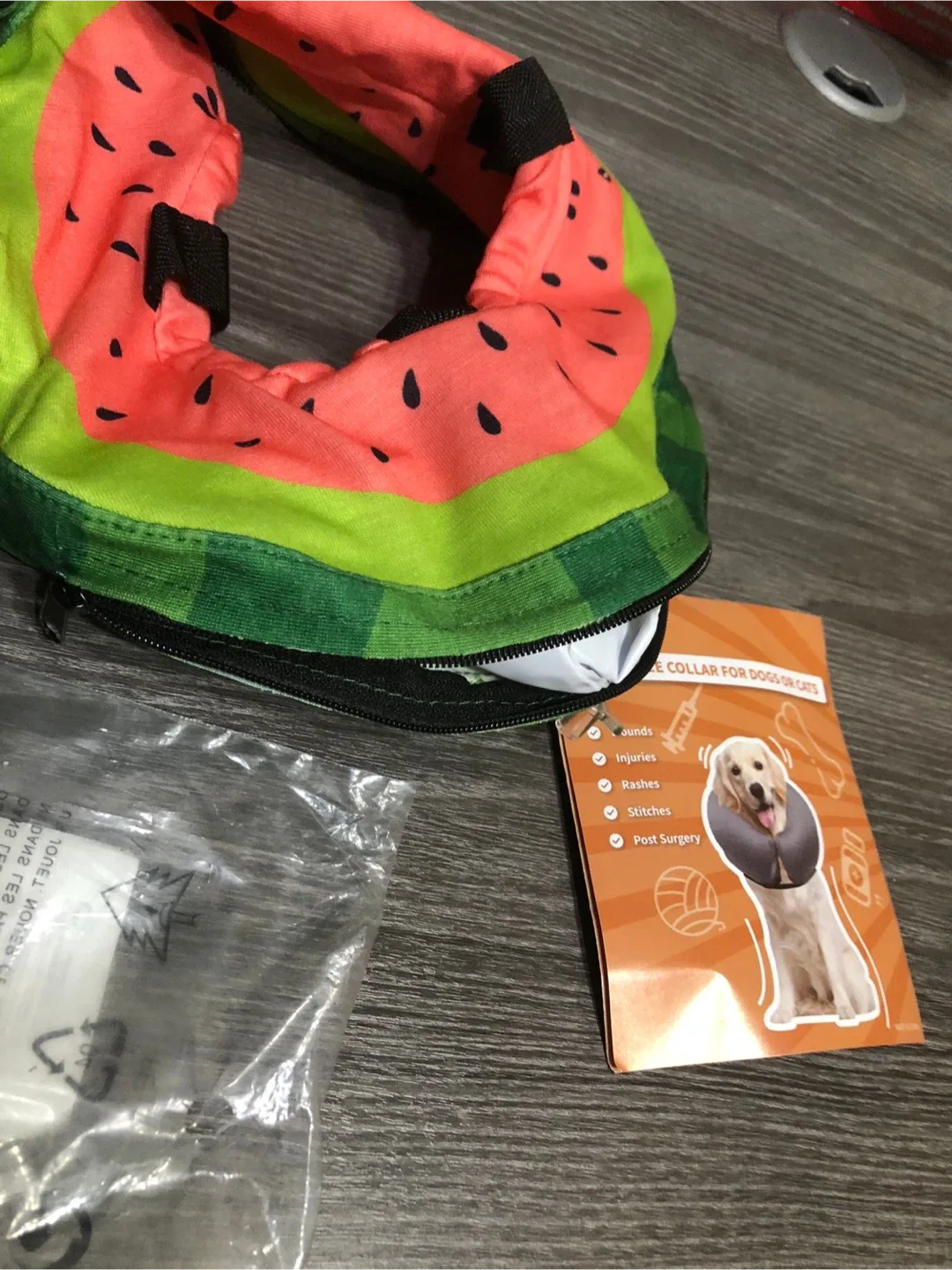 Airwin Inflatable Pet Collar - Watermelon Design, Size S
