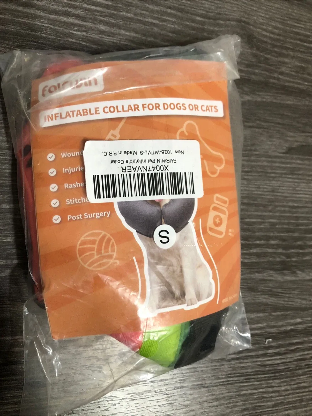 Airwin Inflatable Pet Collar - Watermelon Design, Size S image indicator(8)