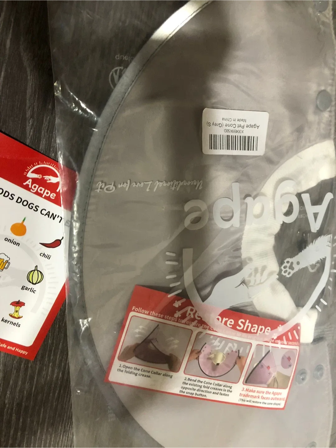 Agape Pet Cone (Grey, Small) - New in Package! image indicator(5)