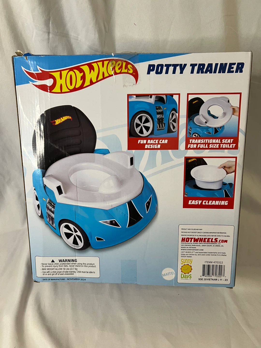 Hot Wheels Blue Race Car Potty Training Toilet - photo 4