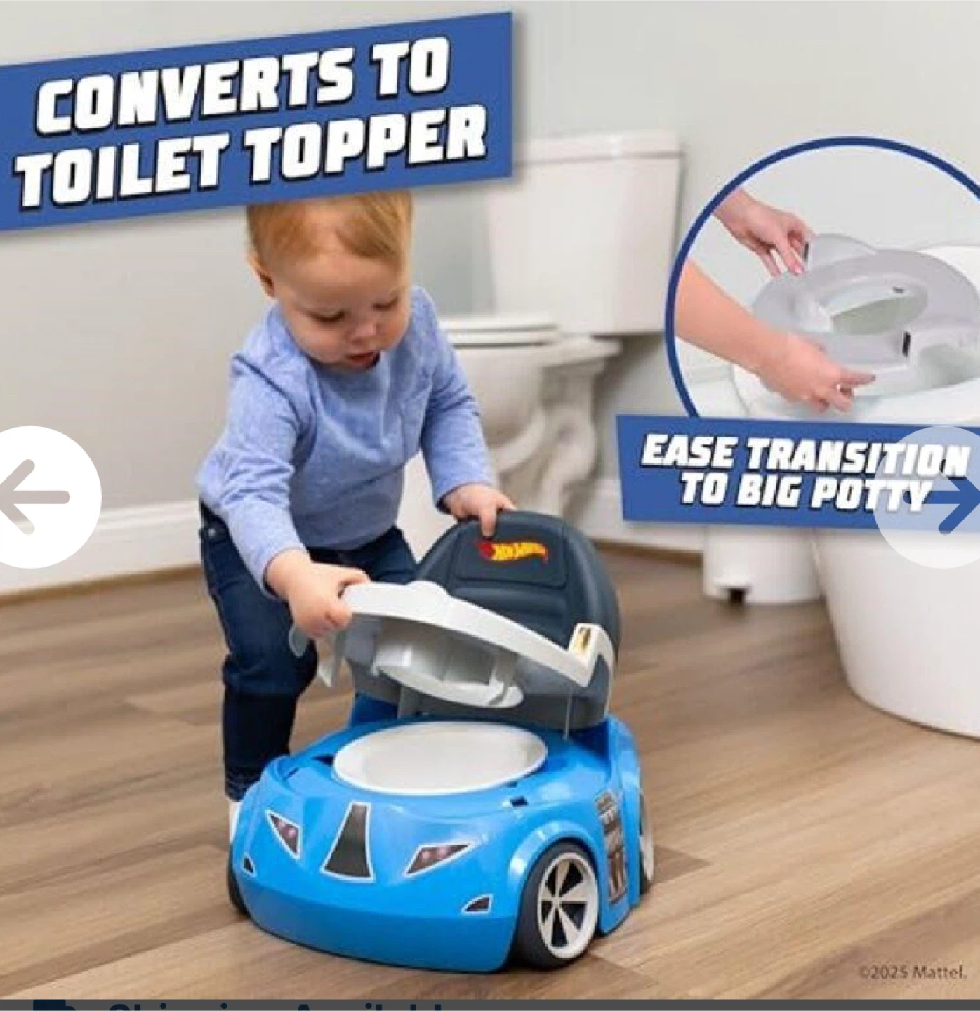 Hot Wheels Blue Race Car Potty Training Toilet - photo 2