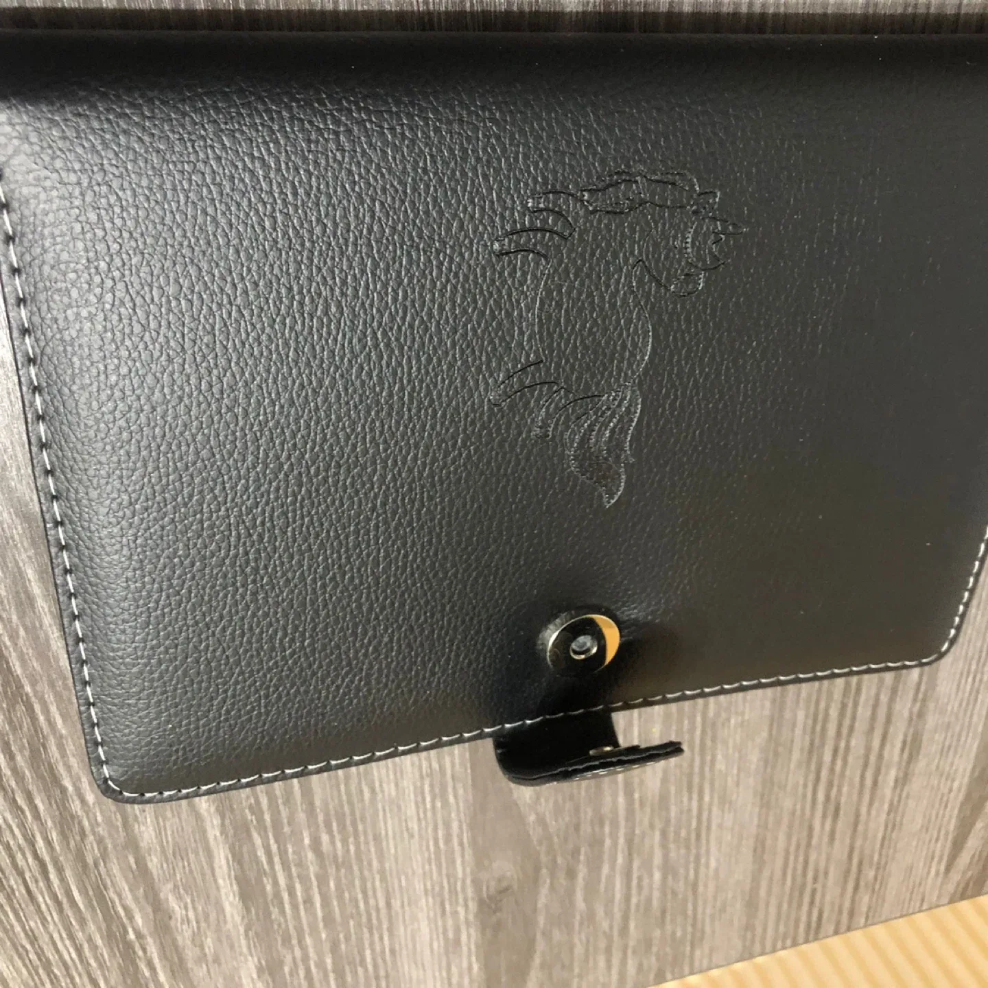 Black Faux Leather Portfolio with Unicorn Stationary image indicator(7)