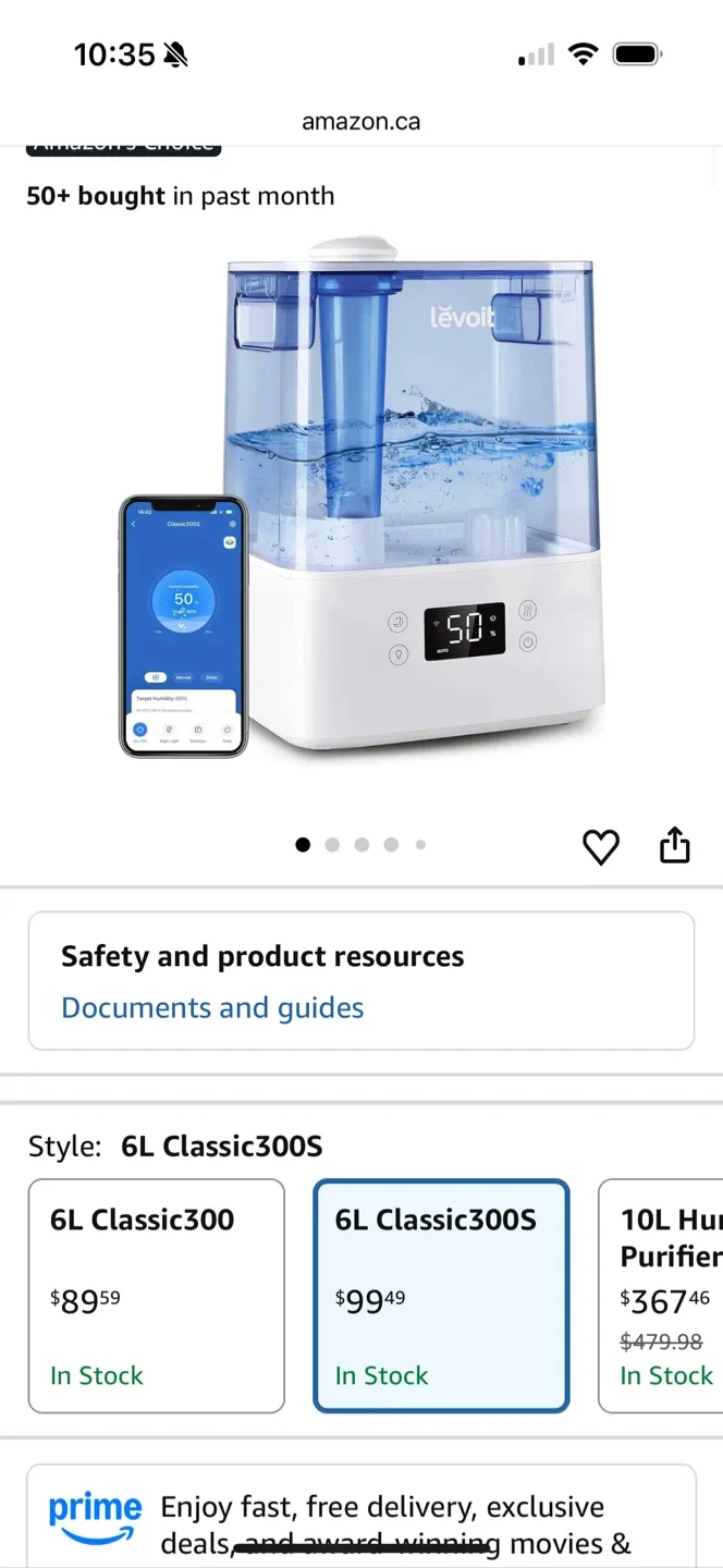 Levoit Ultrasonic Humidifier + Filter Sponges - deep cleaned image indicator(2)