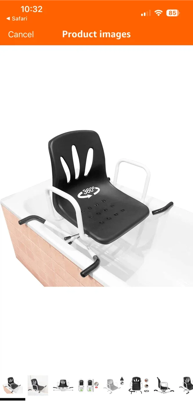 PEPE Mobility Swivel Bath Seat 360° Back, Safety Transfer C