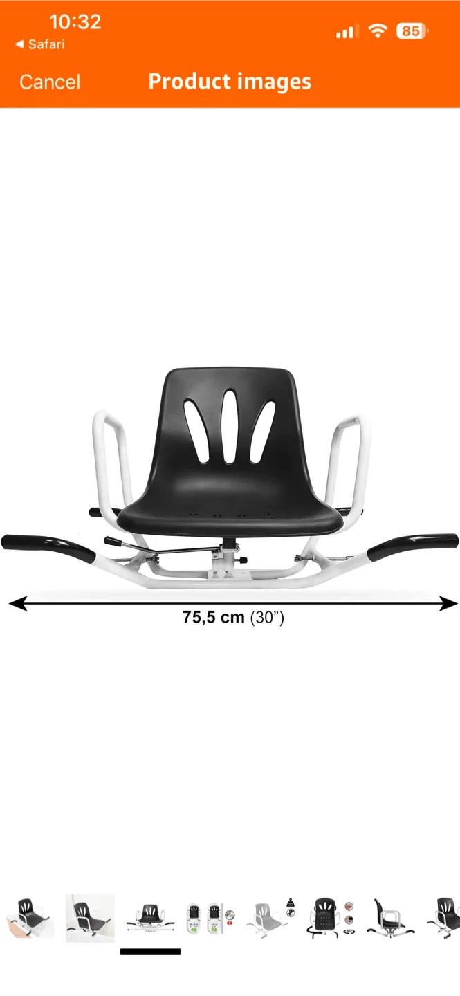 PEPE Mobility Swivel Bath Seat 360° Back, Safety Transfer C image indicator(3)