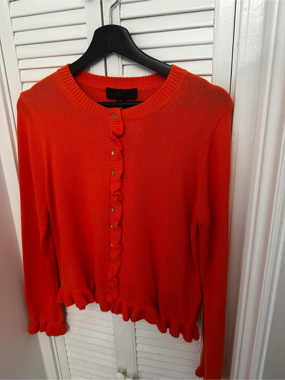 New Zara Orange Cardigan - Size L image indicator(2)