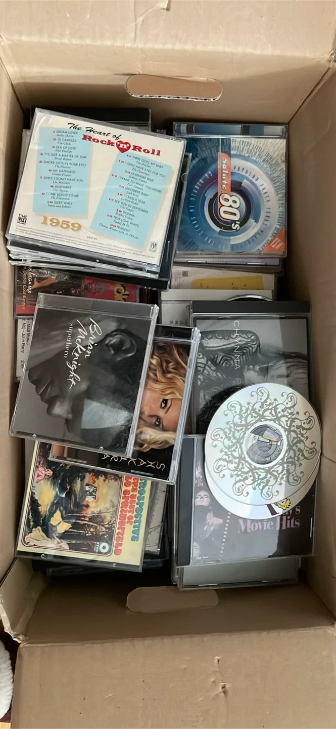 Box of Assorted Music CDs image indicator(2)