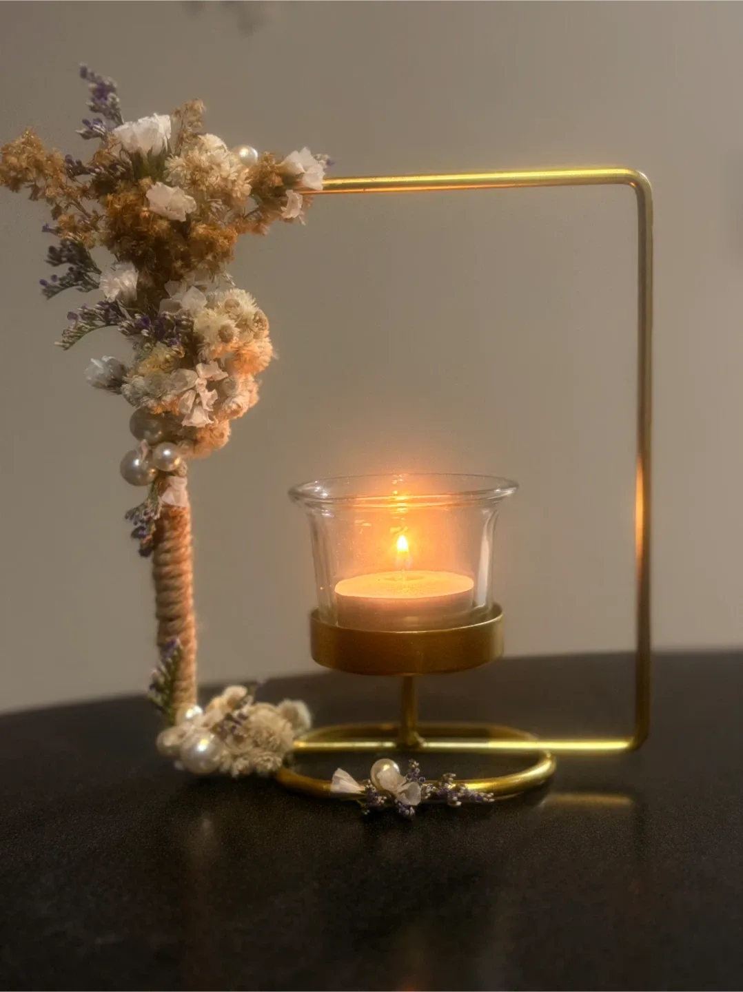 Gold Decorative Candle Holder