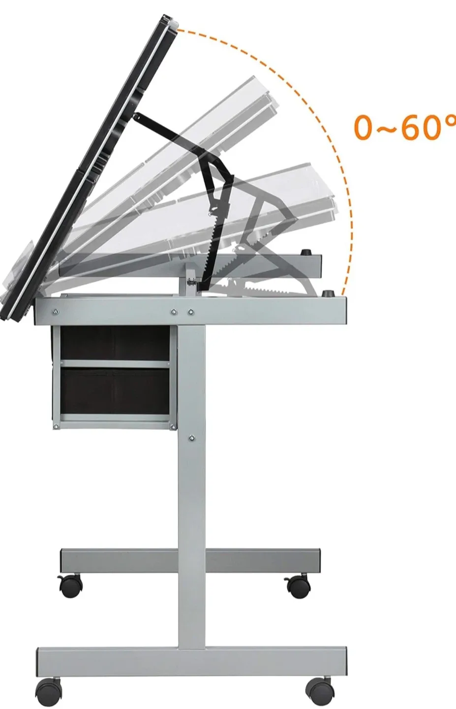 Adjustable Drafting Table Craft Drawing Desk image indicator(2)