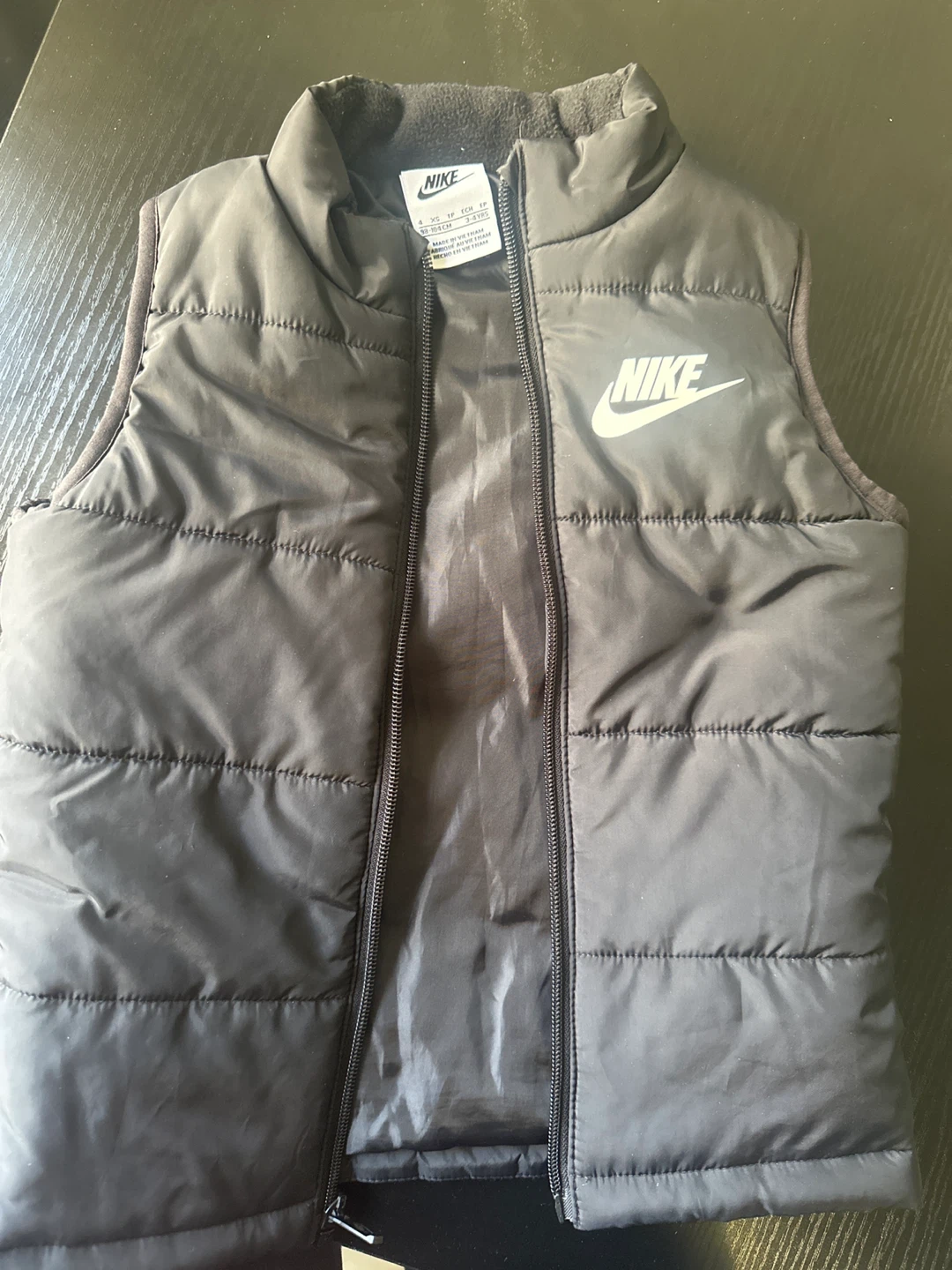 Nike Black Puffer Vest - Size XS