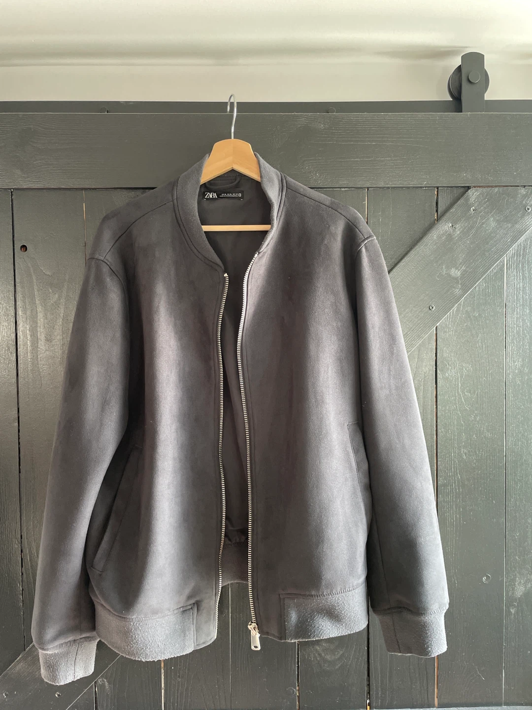 Zara Dark Grey Bomber Jacket Size XL