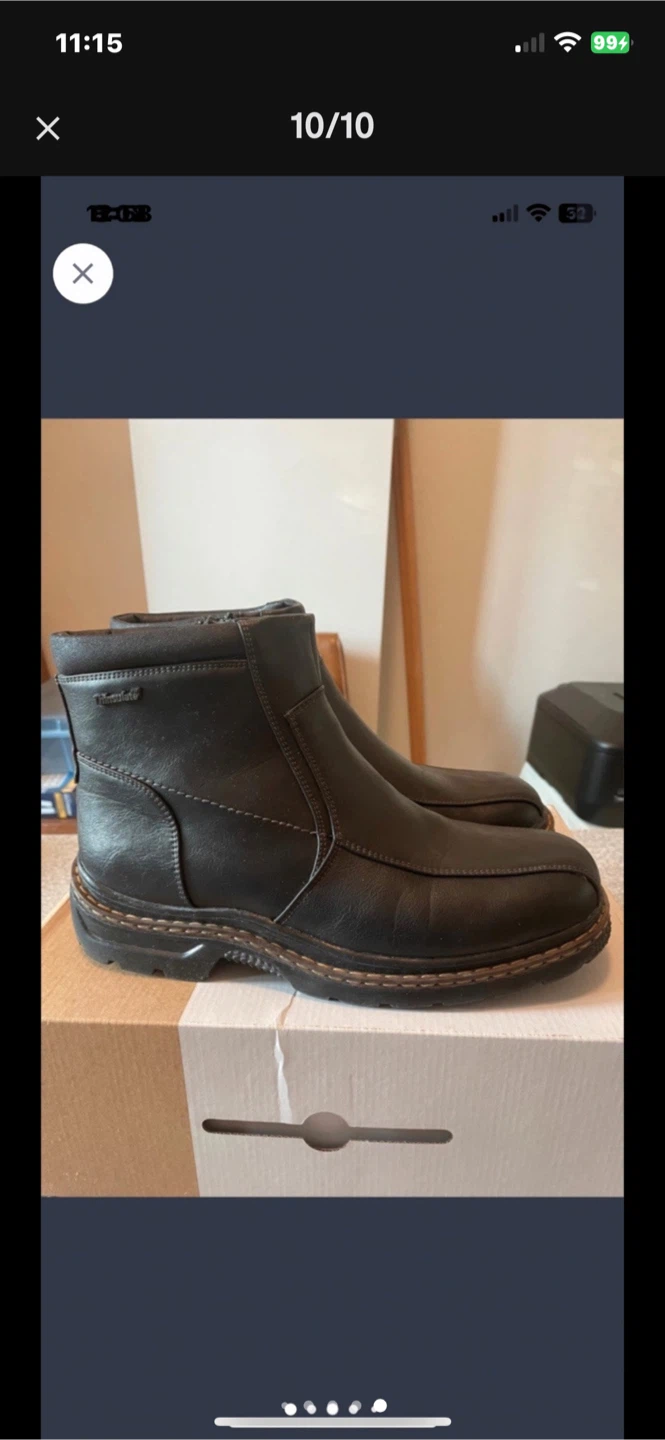 Thinsulate Black Leather Ankle Boots - photo 2