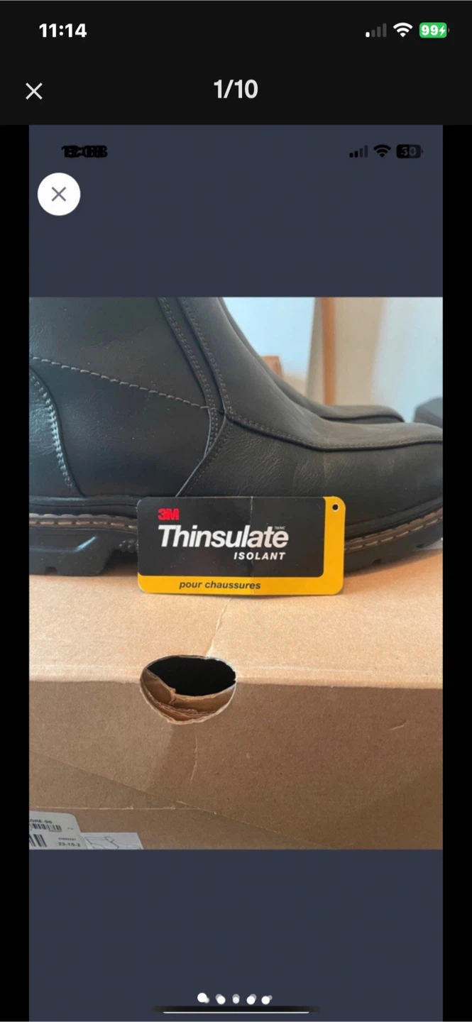 Thinsulate Black Leather Ankle Boots