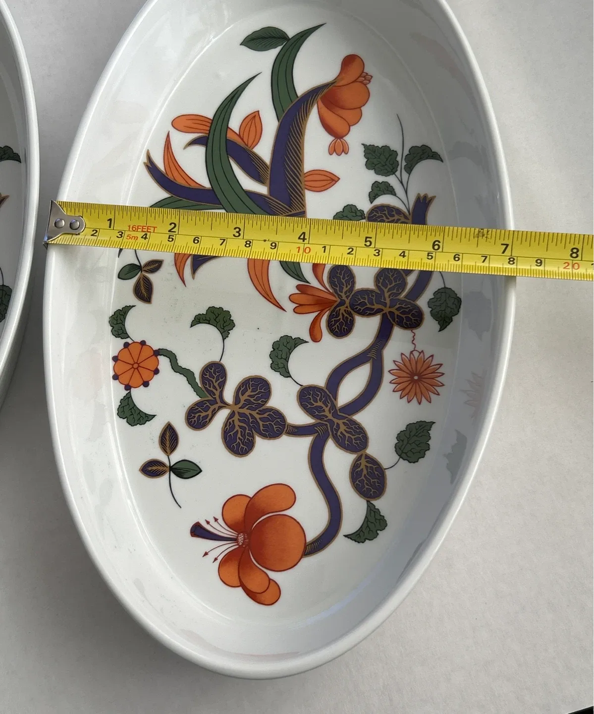 #Cleanout Worcester-Floral Oval Serving Dishes - Set of 2 image indicator(5)