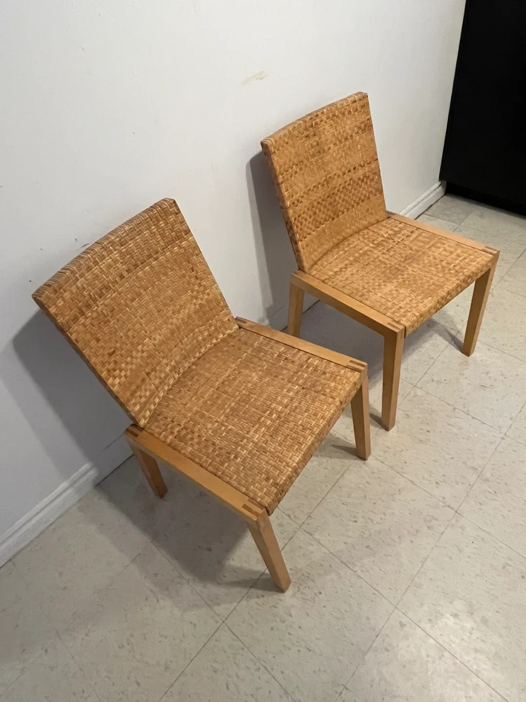 Set of 2 Wicker Dining Chairs image indicator(2)