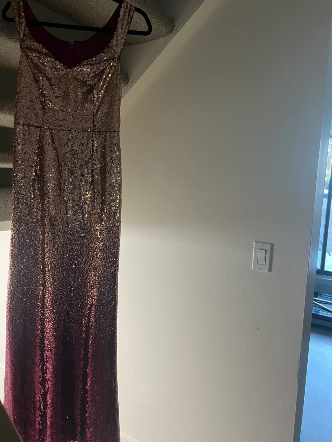 Sequin Formal Dress - Gold & Burgundy image indicator(3)