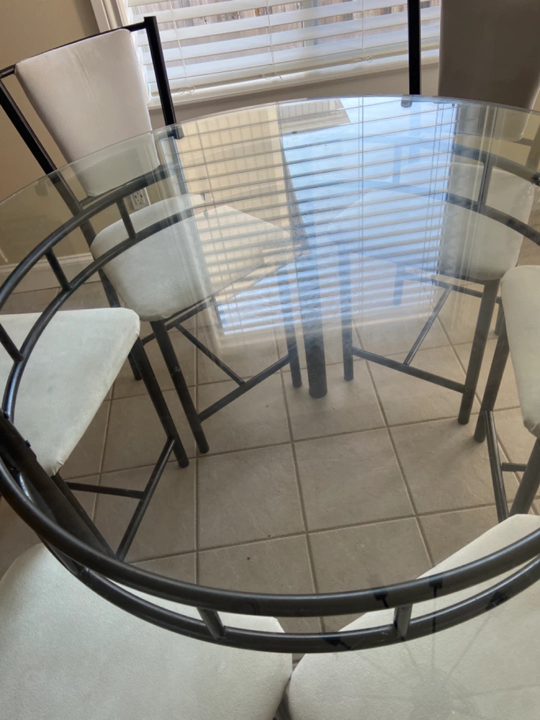 Glass Top Dining Table with 6 Chairs - photo 3